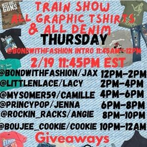 Graphic Tees & Denim Train Show Live Notification!!